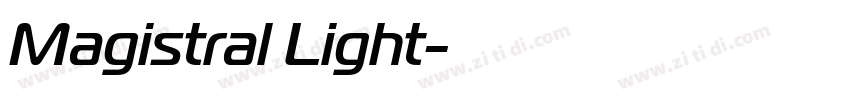 Magistral Light字体转换